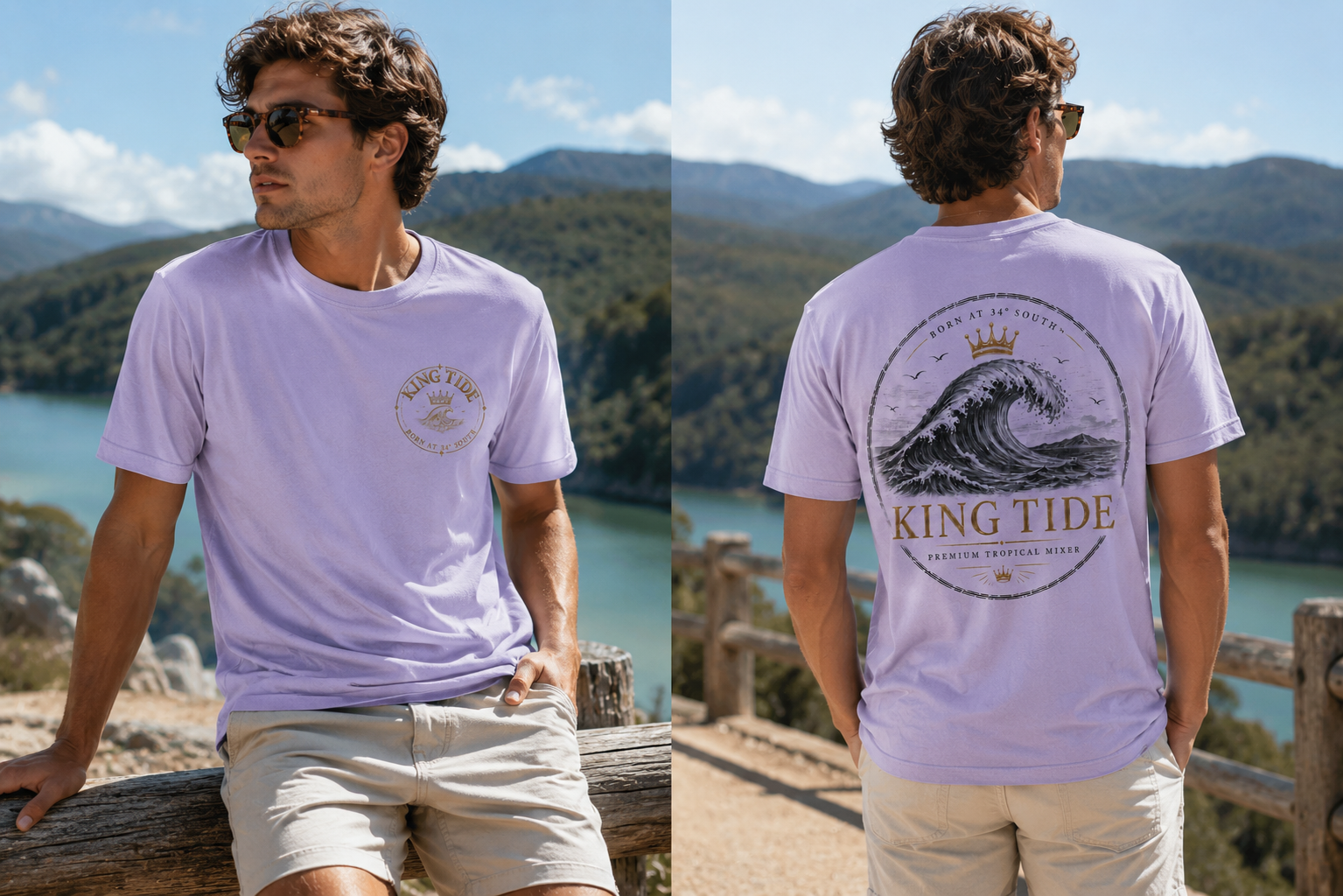 Kind Tide Retro Wave T-Shirt - Image 3