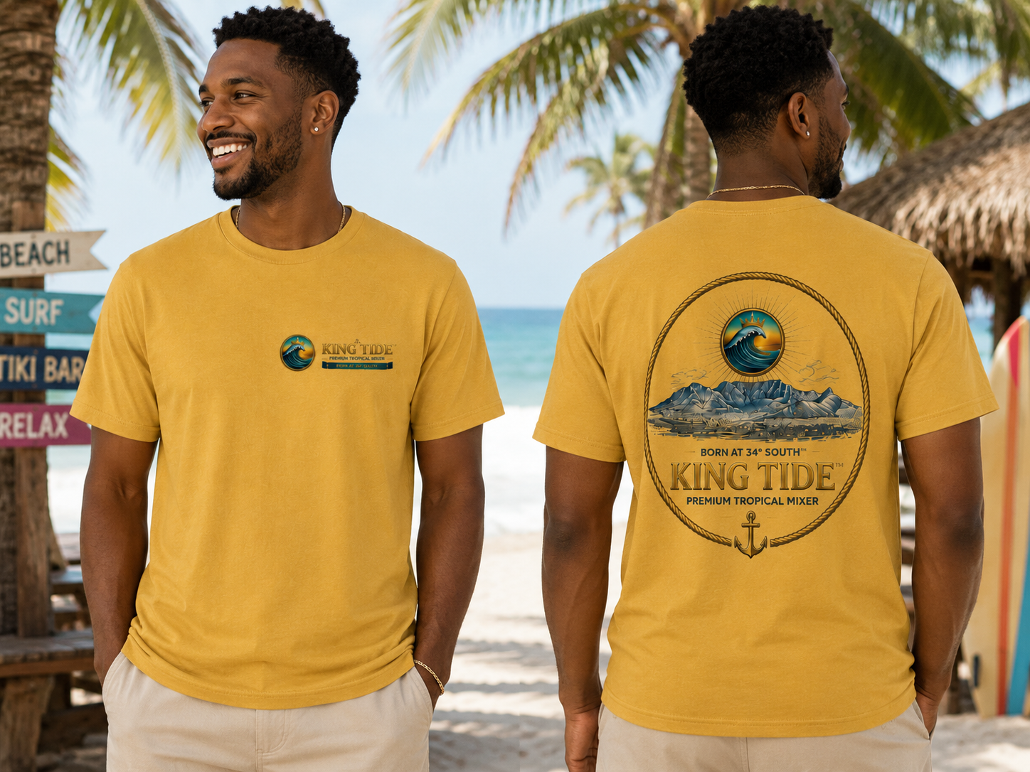 King Tide Retro Table Mountain T-Shirt - Image 2